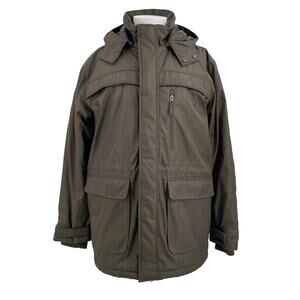 St. John’s Bay Army Green Military Khaki Olive Long Heavy Winter Coat Men Size L